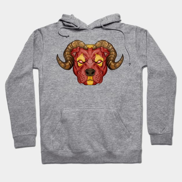 Hellhound head 1 Hoodie by Furia And Mimma